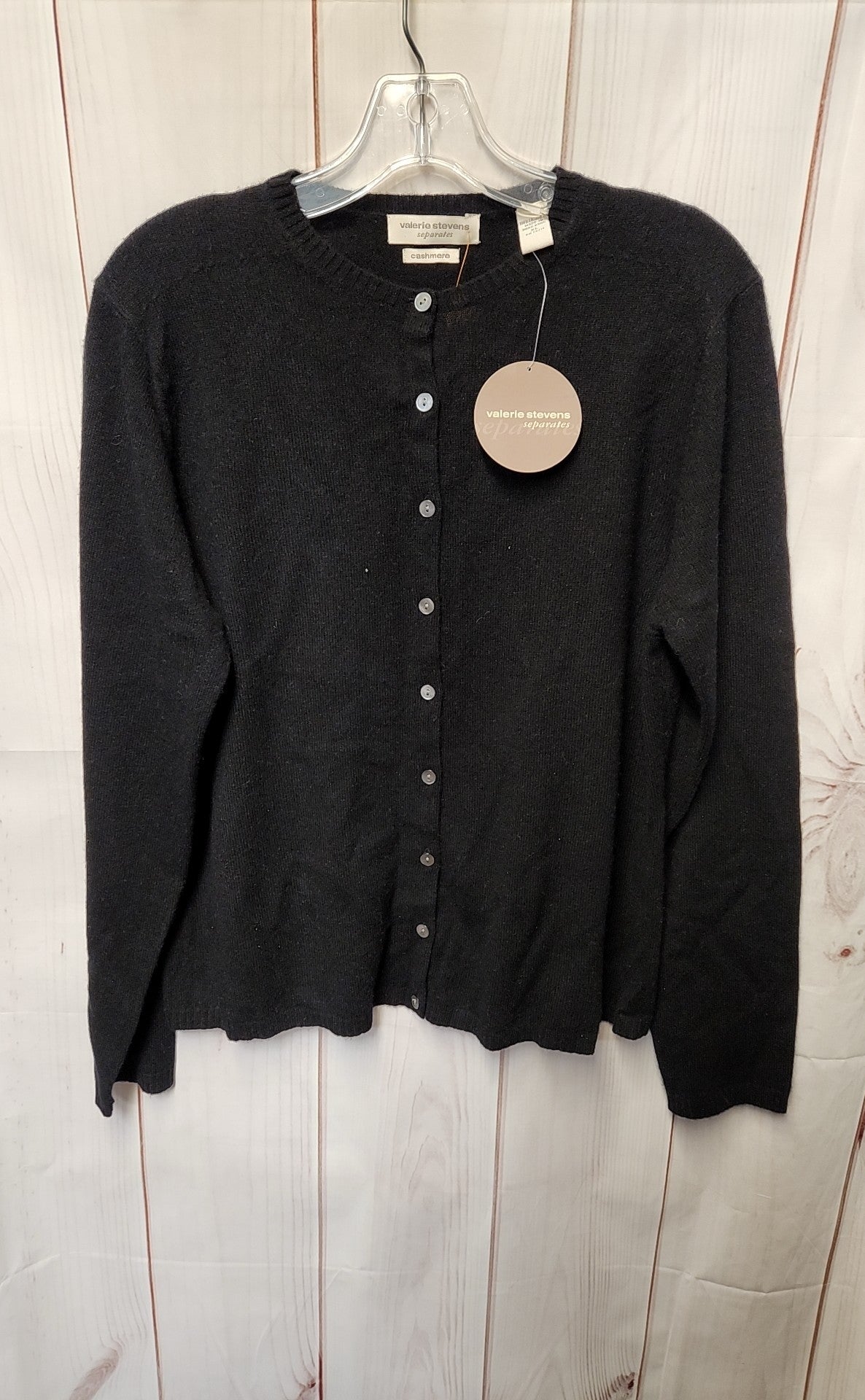 NWT Valerie Stevens Women's Size XL Black Cashmere Cardigan