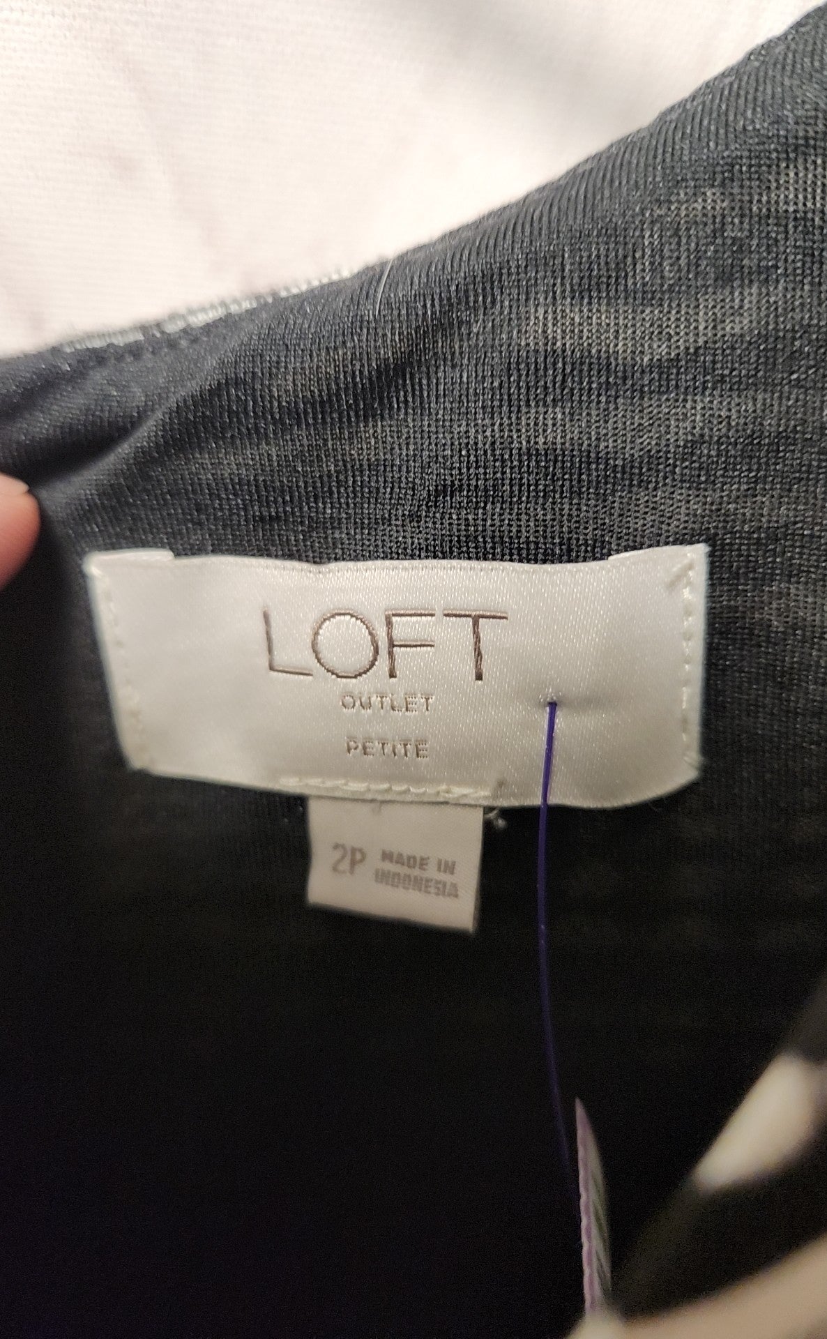 Loft Women's Size 2 Petite White & Black Dress