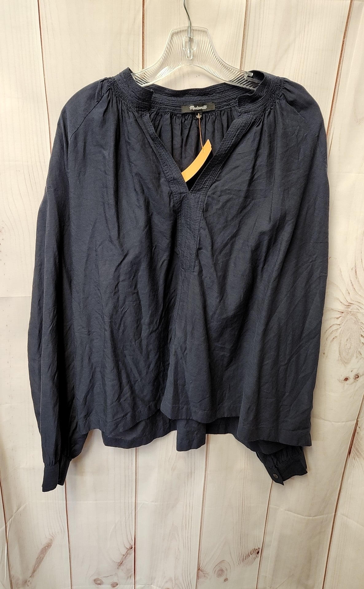 Madewell Women's Size L Navy Long Sleeve Top