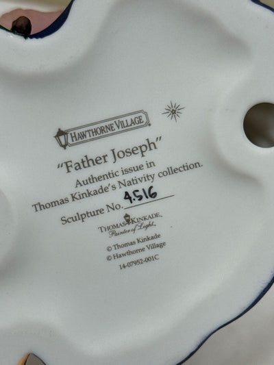 3PCS Hawthorne Village Thomas Kinkade Nativity Holy Family Figurines