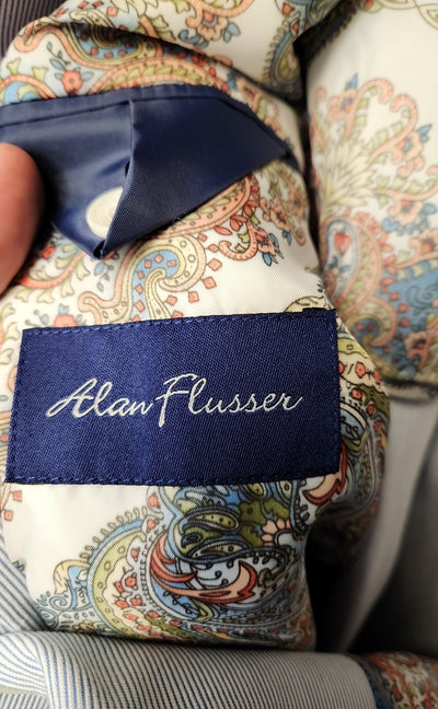 NWT Alan Flusser Men's Size L Blue Sport Coat