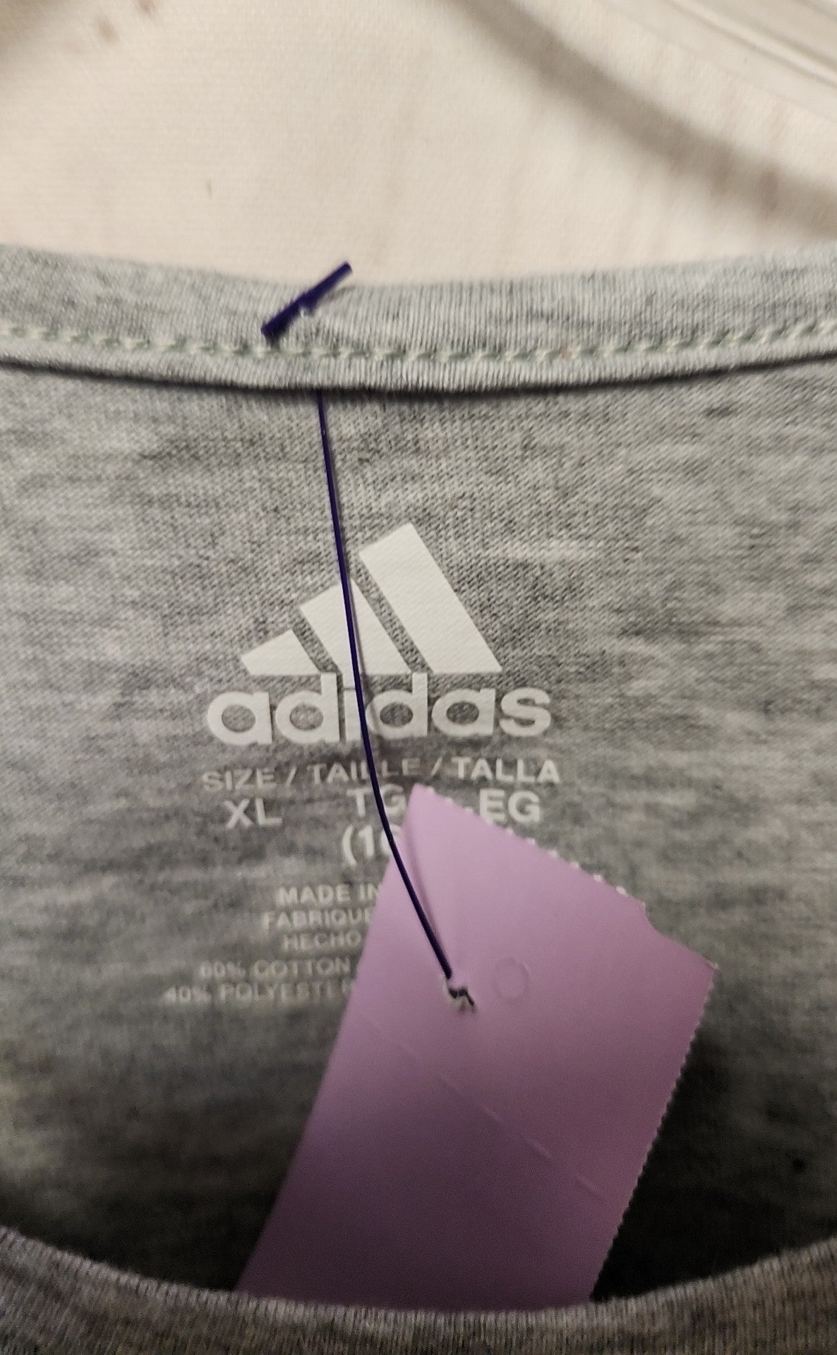 Adidas Girl's Size 16 Gray Shirt