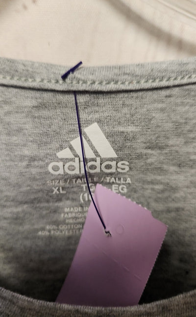 Adidas Girl's Size 16 Gray Shirt
