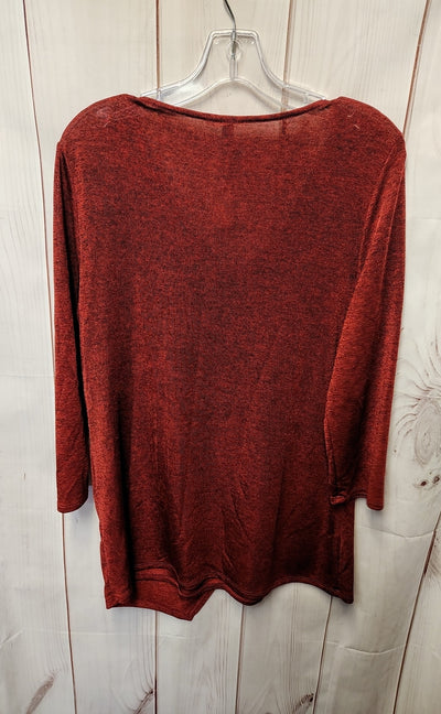 NY Collection Women's Size L Rainbow 3/4 Sleeve Top