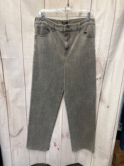 Express Women's Size L Gray Modern Straight Jeans