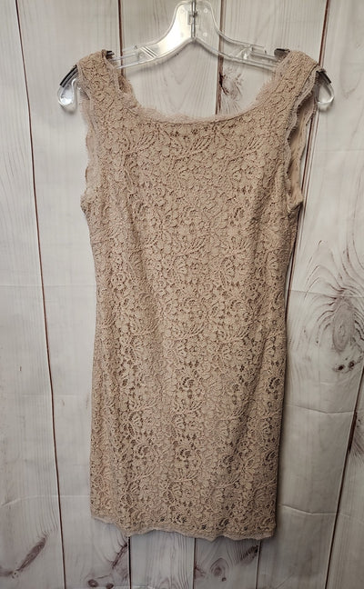 Adrianna Papell Women's Size 6 Peach Lace Floral Dress
