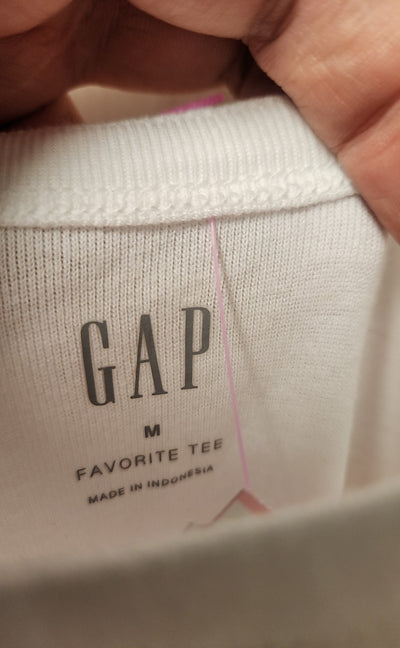 Gap Women's Size M White Short Sleeve Top