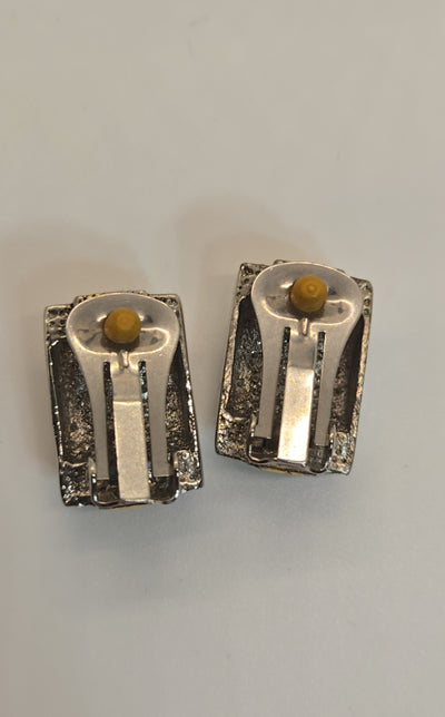 Silver & Gold Clip-on Earrings