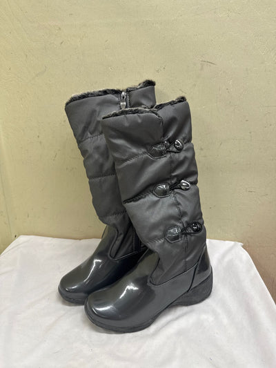 Khombu Women's Size 7-1/2 Silver Boots Shoes