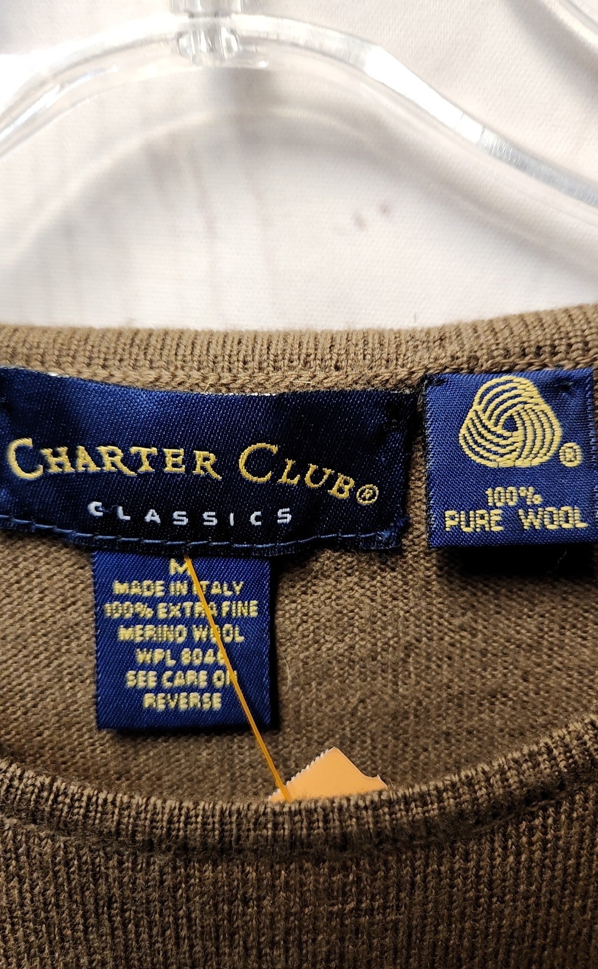 Charter Club Women's Size M Brown Wool Sweater