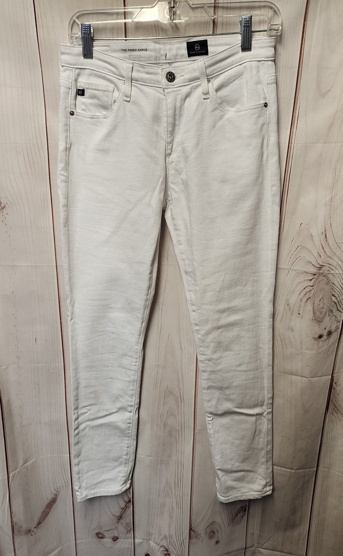 AG Adriano Goldschmied Women's Size 26 (1-2) White Jeans The Prima Ankle