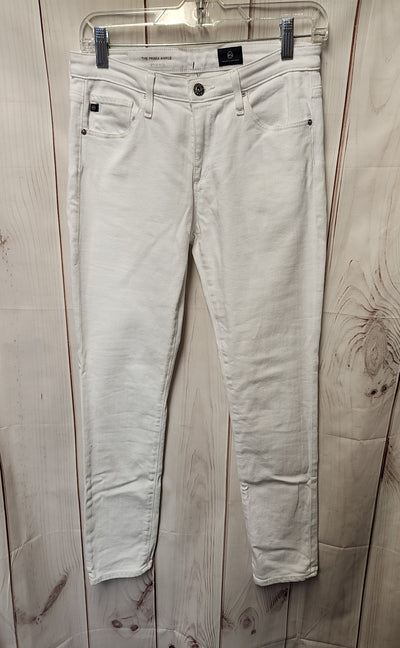 AG Adriano Goldschmied Women's Size 26 (1-2) White Jeans The Prima Ankle