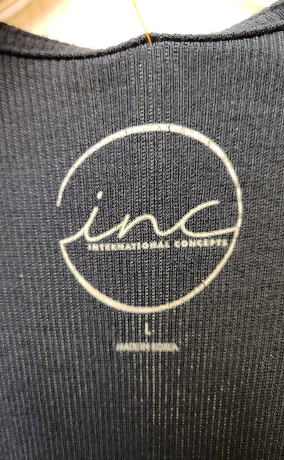 INC Women's Size L Navy Sleeveless Top