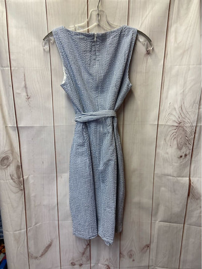 Anne Klein Women's Size 4 White & Blue Dress