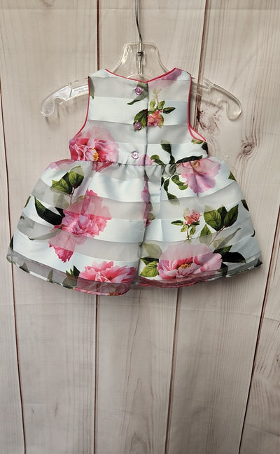 NWT Mia & Mimi Girl's Size 3 Months White & Pink Dress