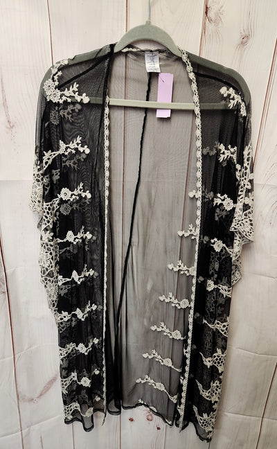 Women's Size Small/Medium Black Lace Cardigan