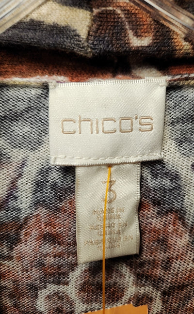 Chico's Women's Size 3 = US XL Brown Cardigan