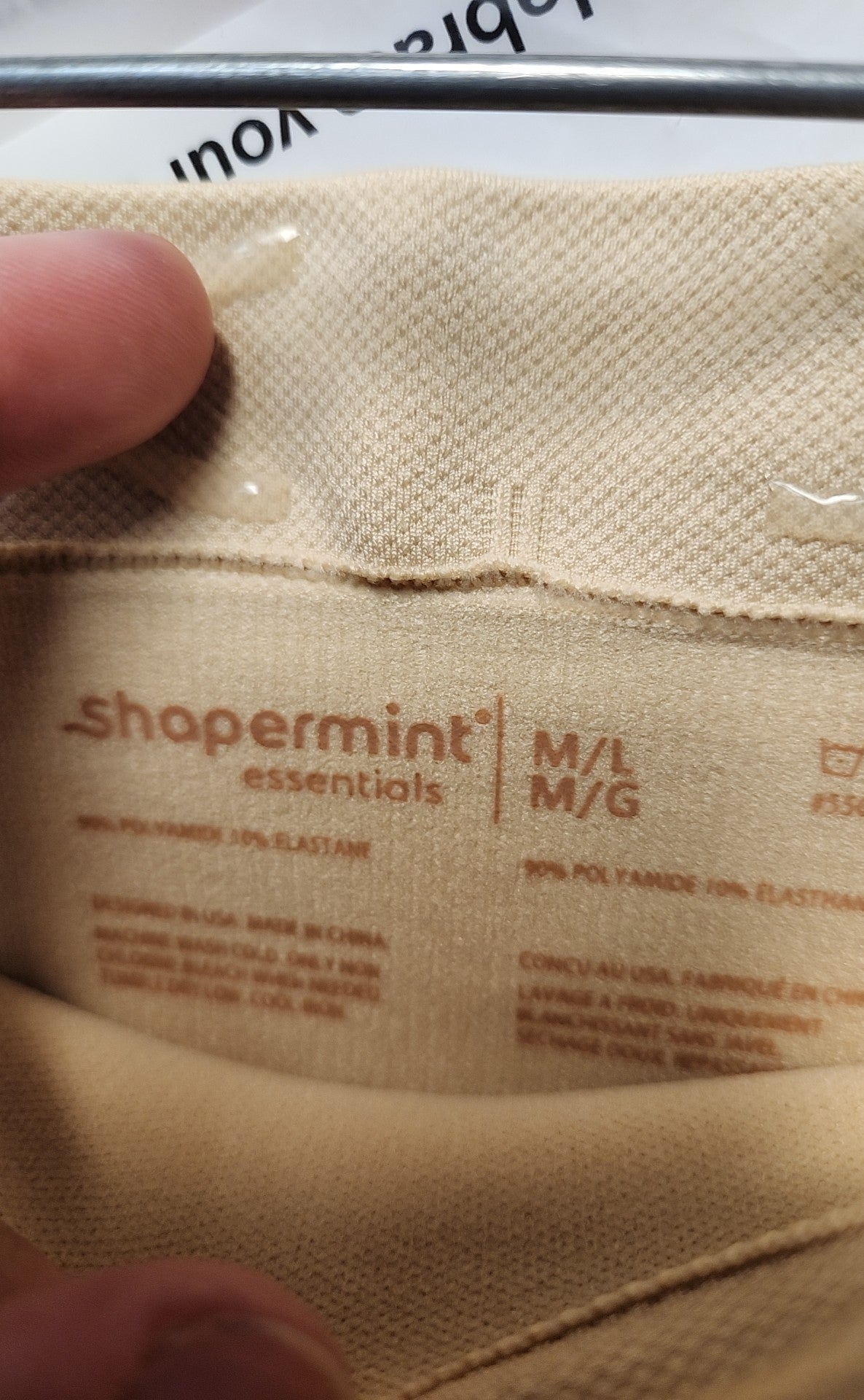 Shapermint Women's Size M/L Beige All Day Every Day High Waist Shaper Shorts