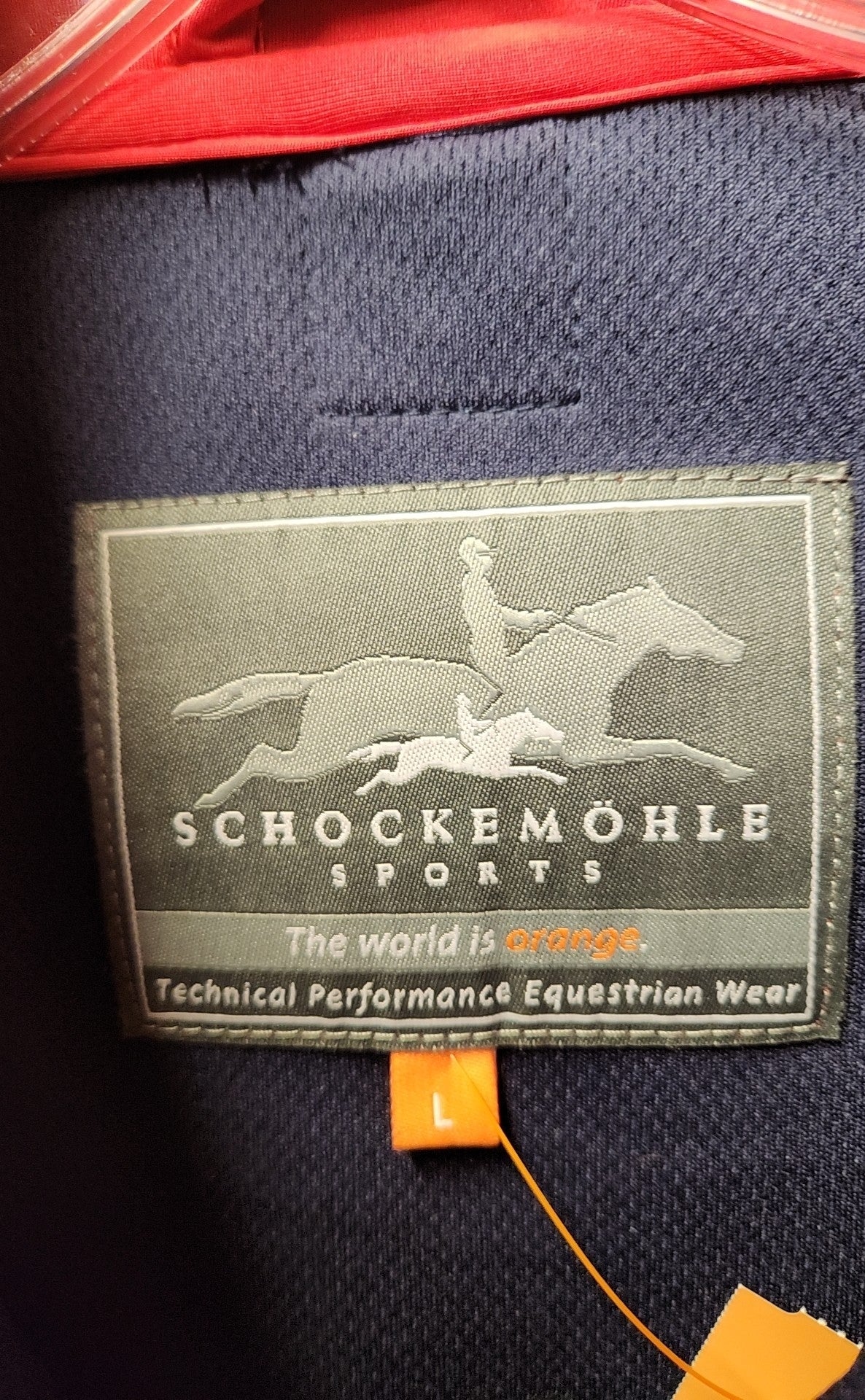Schockemohle Sports Women's Size L Red & Blue Jacket