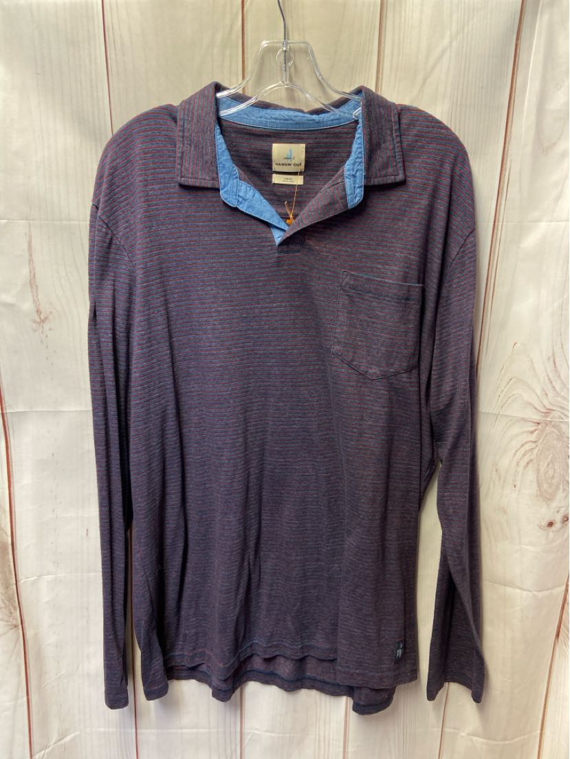 johnnie-O Men's Size L Navy Shirt