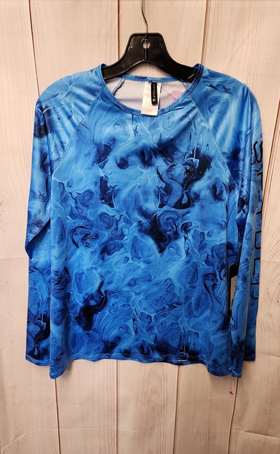 NWT Spyder Women's Size L Blue Long Sleeve Top UPF 30+