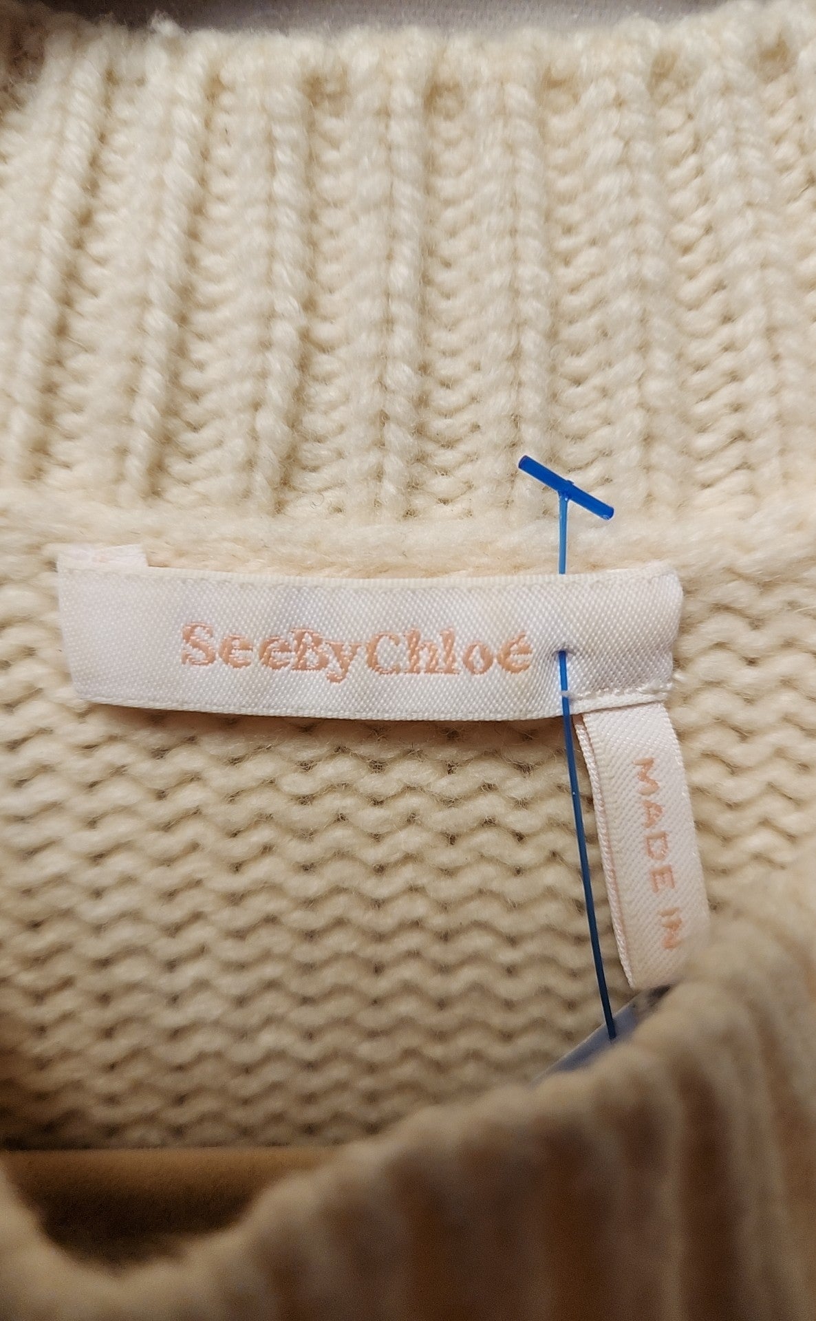 See by Chloe Women's Size M White Floral Sweater