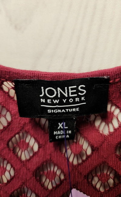 Jones New York Women's Size XL Pink Sleeveless Top