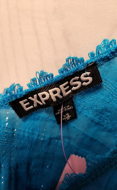 Express Women's Size XS Blue Short Sleeve Top