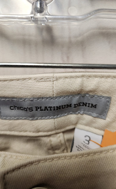 NWT Chico's Women's Size 3 = US 16 White Jeans