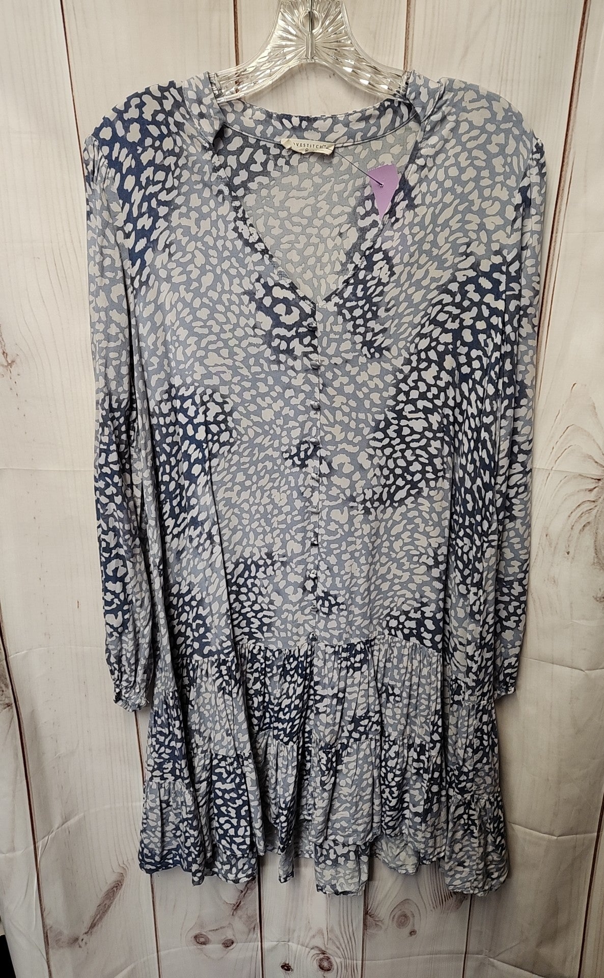 Lovestitch Women's Size M Blue & White Dress