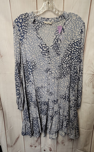 Lovestitch Women's Size M Blue & White Dress
