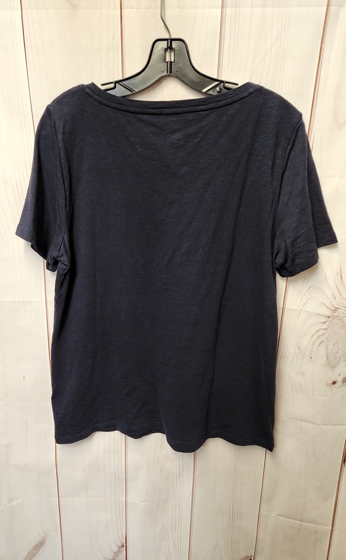 Talbots Women's Size L Navy Floral Short Sleeve Top