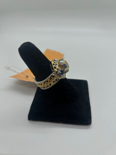 Ring Size 10 Gold & Silver Stainless Ring