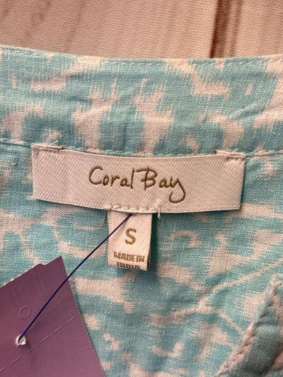 Coral Bay Women's Size S Light Blue 3/4 Sleeve Top
