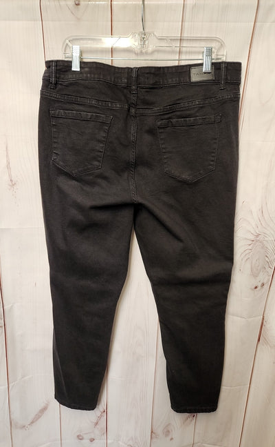 Tahari Women's Size 33 (15-16) Black Jeans Kelly Mid Rise Skinny