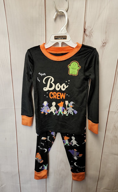 Trick or Treat Sleep Girls' Size 3 Black Halloween Pajamas Glow-in-the-dark