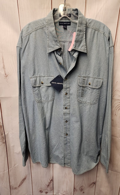NWT John Ashford Men's Size XXL Blue Shirt