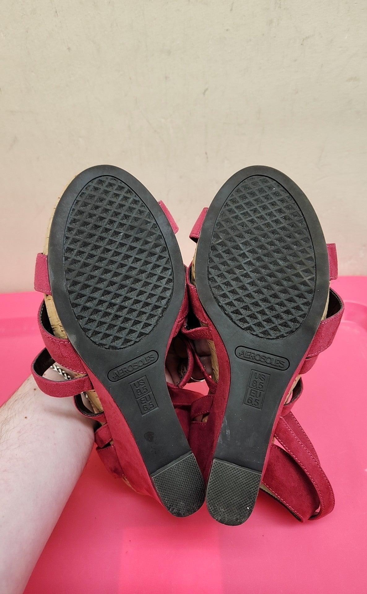 Aerosoles Women's Size 8-1/2 Pink Sandals