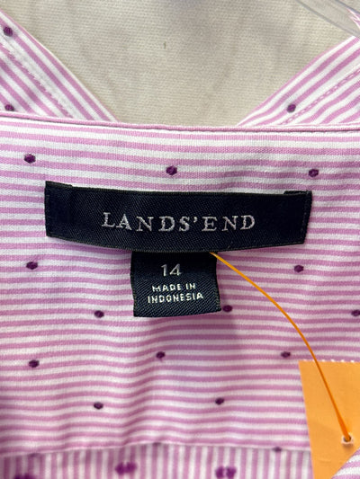 Lands End Women's Size 14 Pink Long Sleeve Top