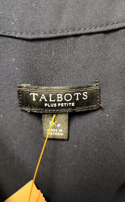 Talbots Women's Size 1X Navy 3/4 Sleeve Top