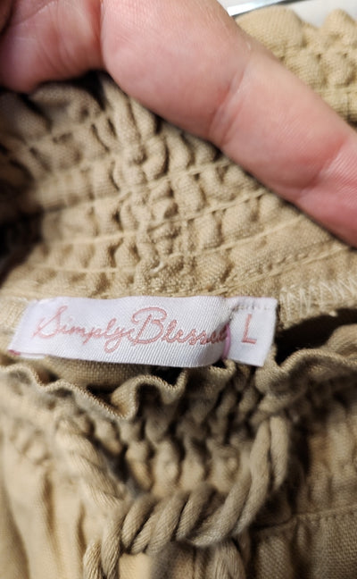 Simply Blessed Women's Size L Brown Pants