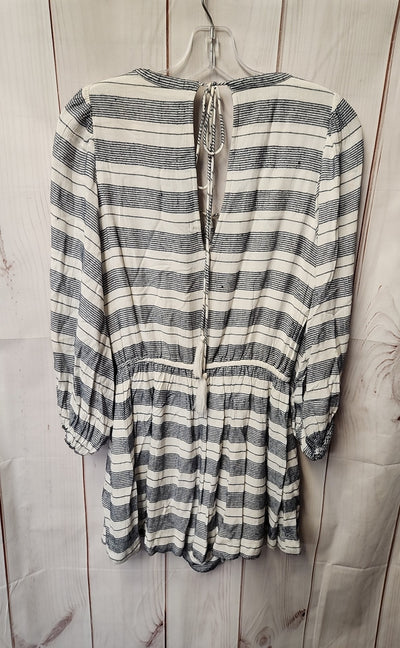 Holding Horses Women's Size XS White & Blue Romper