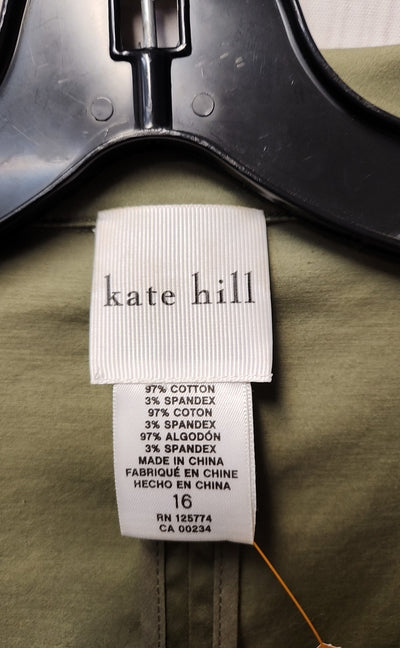 Kate Hill Women's Size 16 Green Jacket