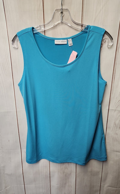 Susan Graver Women's Size S Blue Sleeveless Top