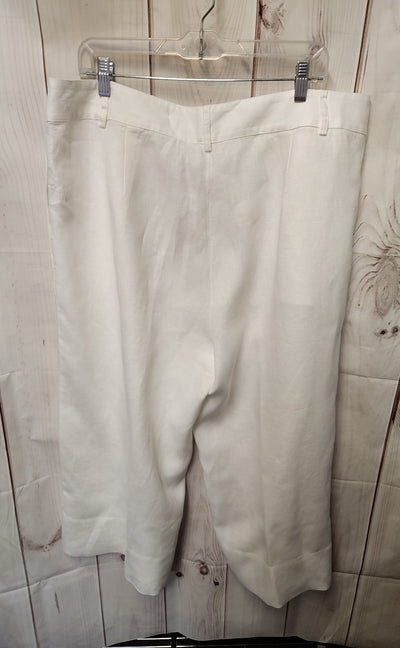 Soft Surroundings Women's Size 18 White Linen Pants