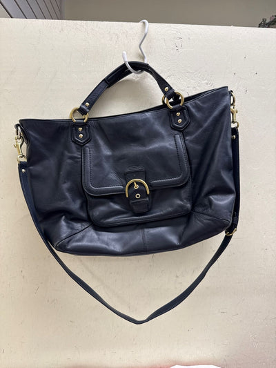 Coach F24683 Black Leather Purse Bag AS IS - wear on corners & marks