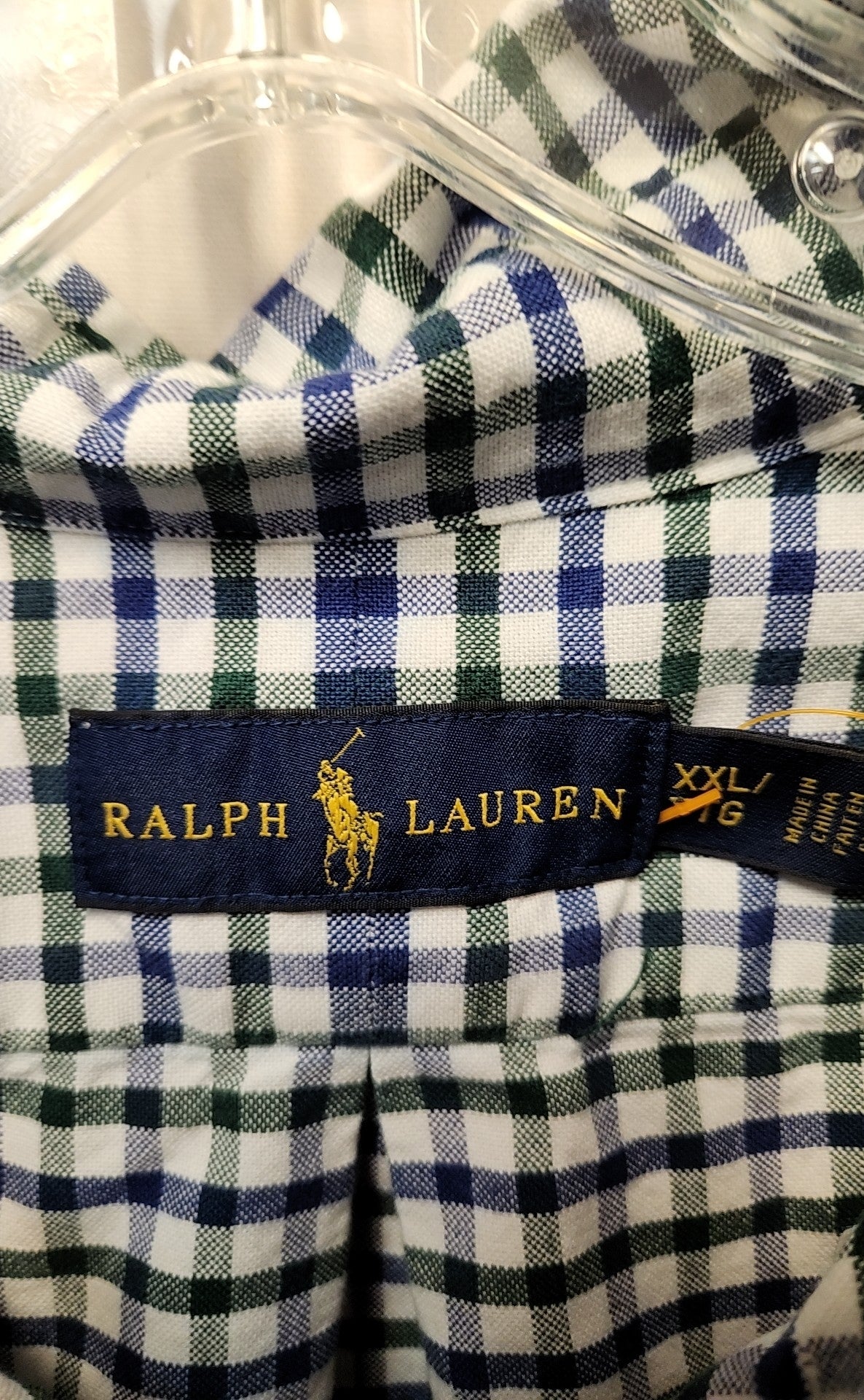 Ralph Lauren Men's Size XXL Blue & Green Shirt