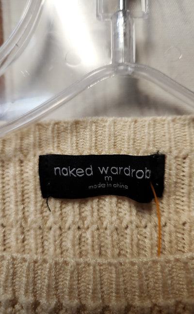 Naked Waredrobe Women's Size M Cream Sweater