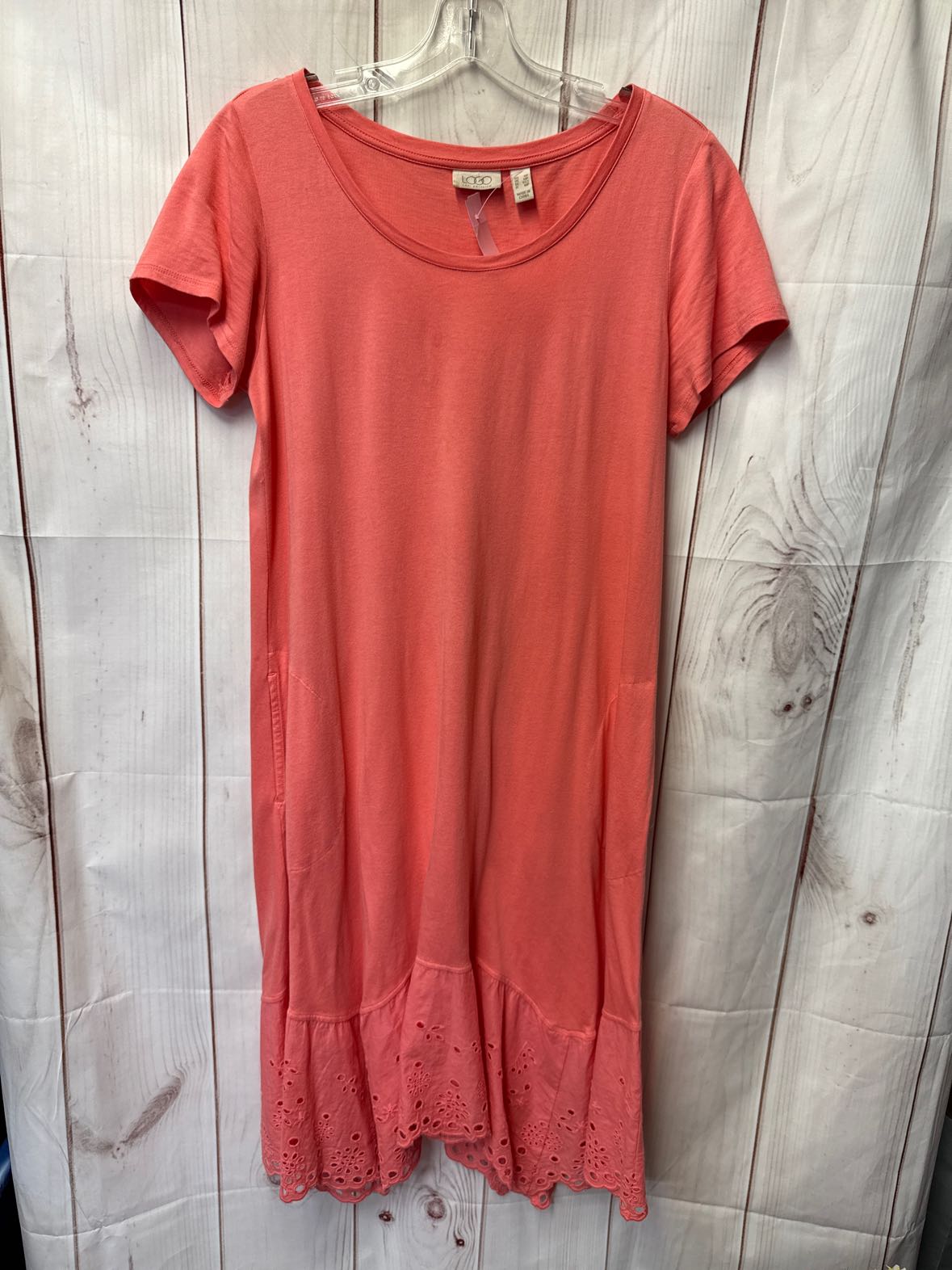 Logo Women's Size S Petite Pink Dress