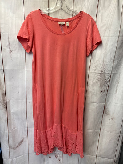 Logo Women's Size S Petite Pink Dress